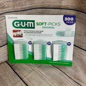 GUM Dental Soft Picks 300PK with Travel Cases